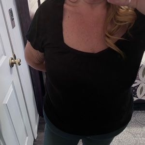 Cable & Gauge black sweetheart top